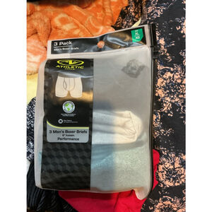 Athletic Works Men's 3-Pack Boxer Briefs Performance Size XL